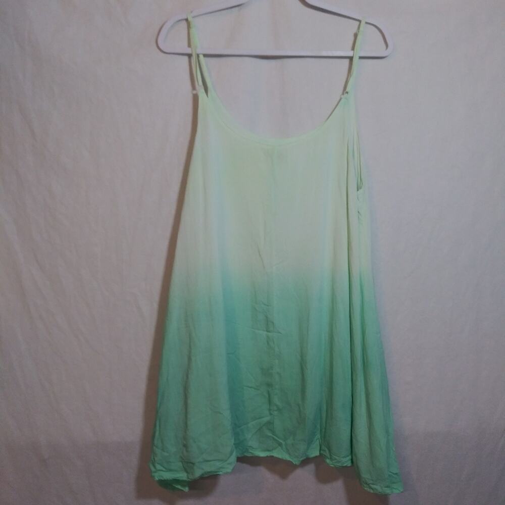 Revolve Bishop & Young Ombré Dip Dye Light Green Tunic Dress Size M - Picture 7 of 7